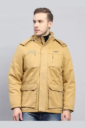 Monte Carlo Men Hooded Solid Casual Parka Jacket
