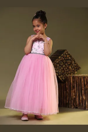 Toy Balloon Kids Girls Floral Self Design Sleeveless Fit & Flare Dress