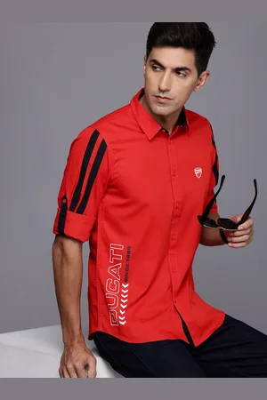 DUCATI Opaque Pure Cotton Casual Shirt