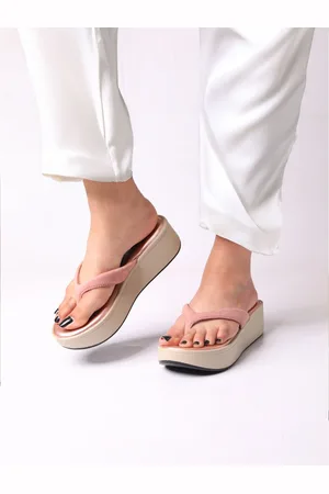 MONROW Women Suede Flatform Sandals