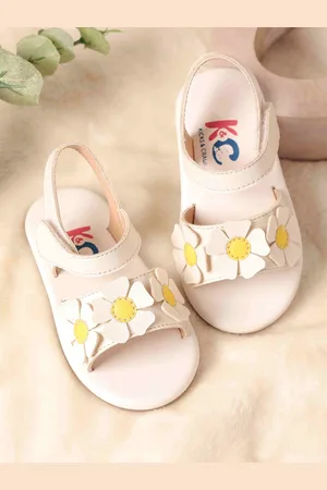 KICKS & CRAWL Girls Embellished Open Toe Flats