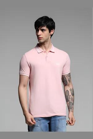 JACK & JONES Men Solid Polo Collar Cotton Slim Fit T-shirt