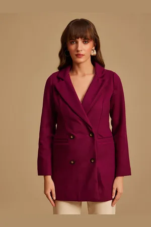 Kazo Women Double-Breasted Over Coat
