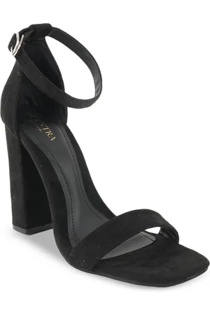 Scentra Women Suede Party Block Sandals