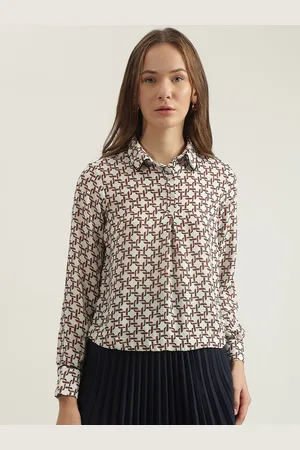 ICONIC Women Spread Collar Abstract Printed Cotton Casual Shirt