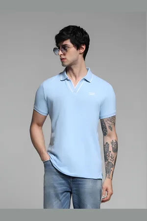 JACK & JONES Men Solid Polo Collar Cotton Slim Fit T-shirt