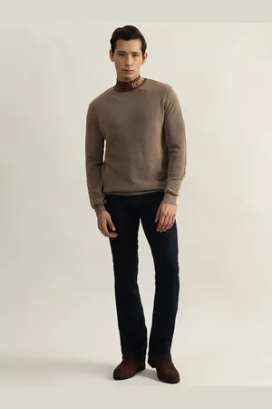 ICONIC Men Self Design Long Sleeves Pullover