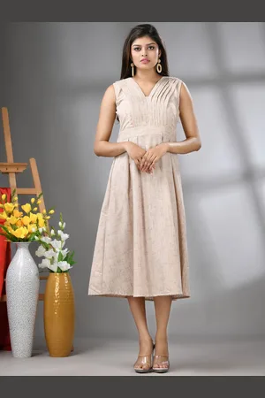 Charukriti Printed Cotton Fit & Flared Midi Dress