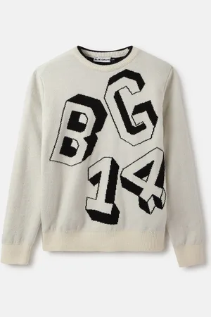 Blue Giraffe Boys Alphanumeric Printed Pullover
