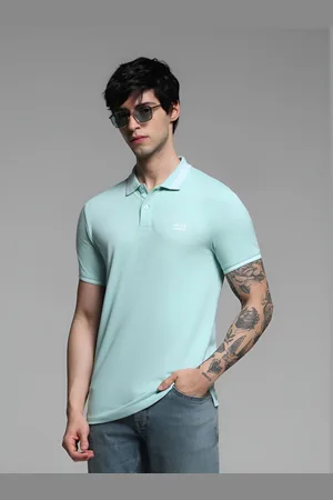 JACK & JONES Men Solid Polo Collar Cotton Slim Fit T-shirt