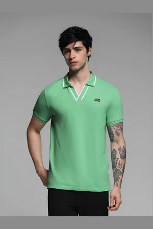 JACK & JONES Men Solid Polo Collar Cotton Slim Fit T-shirt