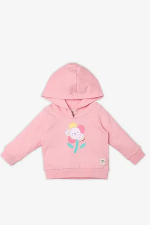 Ed-a-Mamma Girls Graphic Printed Hood Cotton Pullover Sweatshirt