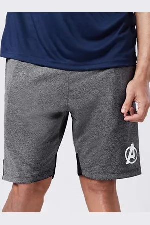 The Souled Store Men Printed Avengers Mid-Rise Running Shorts