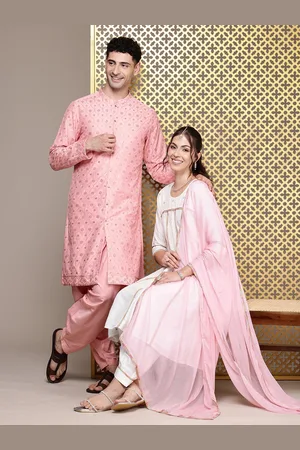 House of Pataudi Embroidered Jashn Kurta with Salwar