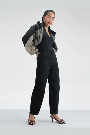 FREAKINS Women Loose High-Rise Cotton Jeans