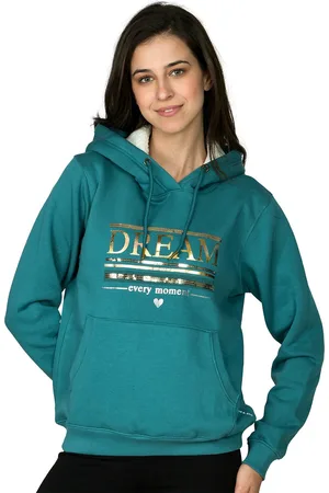 Cheribell Women Printed Hooded Pullover Sweatshirt