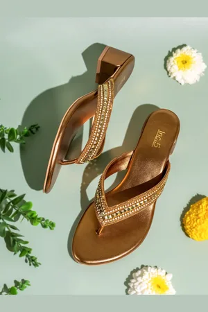 Inc 5 Women Embellished Ethnic Block Sandals