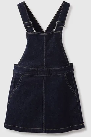 Benetton Girls Square Neck Dungarees