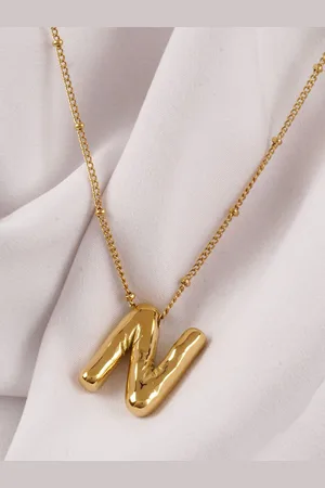 AQUASTREET 18K Gold Plated Waterproof Anti Tarnish Balloon N Necklace