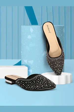 DressBerry Women Embellished Mules Flats