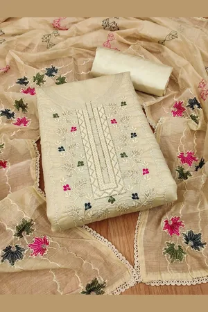 Kalini Embroidered Thread Work Unstitched Dress Material