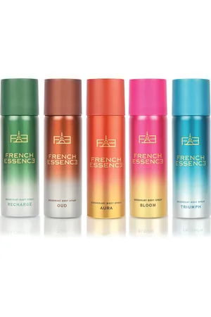 FRENCH ESSENCE Set Of 5 Deodorant Body Spray - 50ml Each