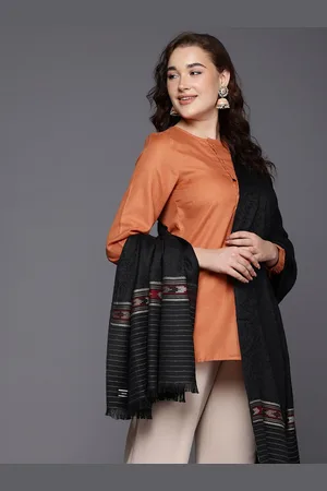 Cayman Geometric Woven Design Woollen Shawl