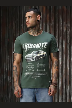 High Star Men Moto Racer Printed Regular Fit Cotton T-shirt