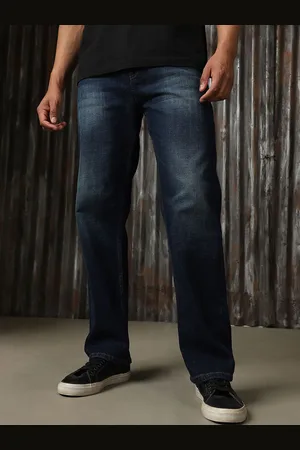 High Star Men Classic Relaxed Straight Fit Light Fade Comfort Streatch Jeans