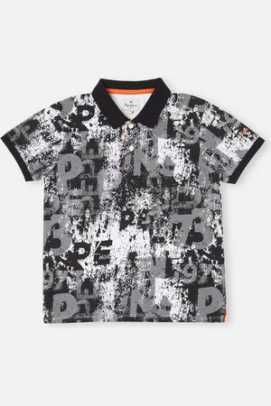 Pepe Jeans Boys Printed Polo Collar Short Sleeves Pure Cotton Casual T-shirt