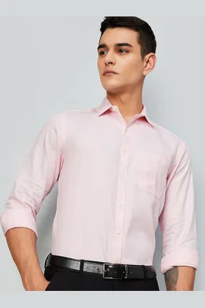 Max Collection Men Spread Collar Solid Cotton Casual Shirt