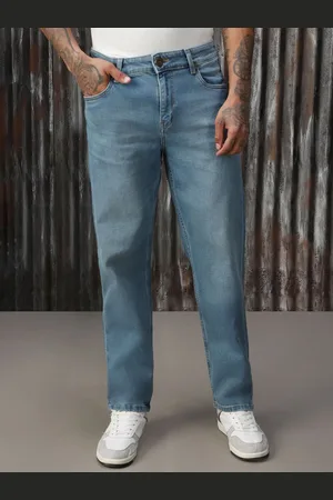High Star Men Classic Relaxed Fit Straight Leg Light Fade Jeans