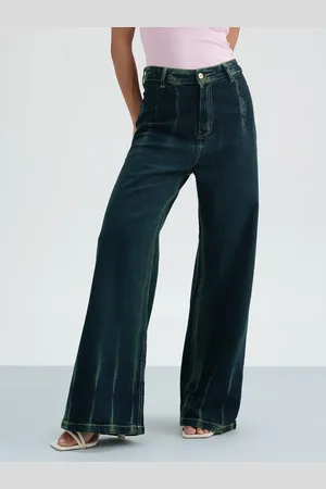 FREAKINS Women Loose Flared High-Rise Stretchable Jeans