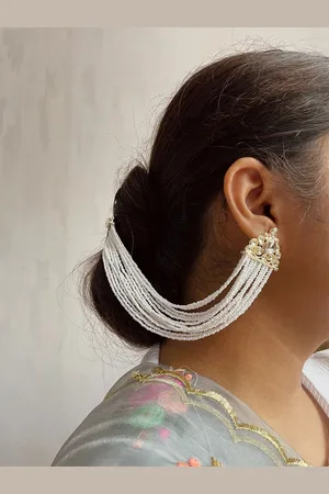 ISHKAARA Gold-Plated Beaded Contemporary Drop Earrings