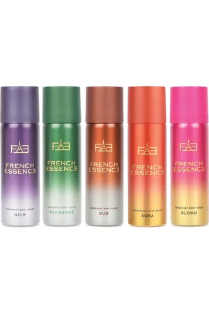 FRENCH ESSENCE Set Of 5 Deodorant Body Spray - 50ml Each