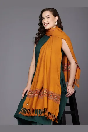 Cayman Geometric Woven Design Woollen Shawl