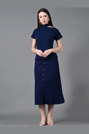 Roadster Slit Neck Short Sleeves T-Shirt With Skirt