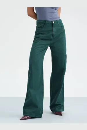FREAKINS Women Cotton Loose Straight Fit High-Rise Jeans