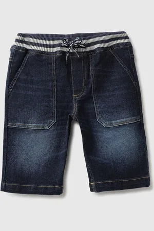 Benetton Boys Cotton Washed Regular Fit Shorts