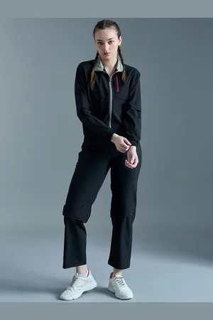 SG Women Polo Collar Mid-Rise Sports Tracksuits