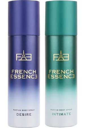 FRENCH ESSENCE Set Of 2 No Gas Parfum Body Spray 120 ml Each - Intimate & Desire