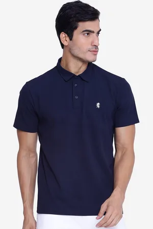 Red Tape Men Navy Blue Polo Collar T-shirt