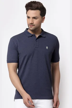 Red Tape Men Grey Regular Fit Polo Collar Cotton T-shirt