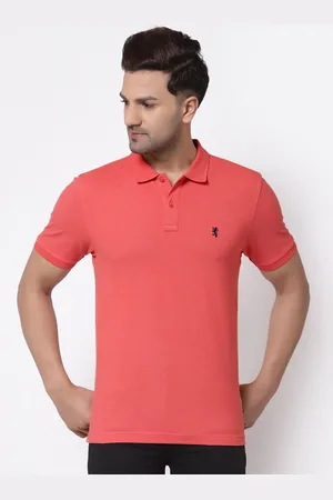 Red Tape Men Coral Polo Collar T-shirt
