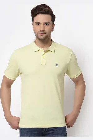 Red Tape Men Yellow Polo Collar Pure Cotton T-shirt