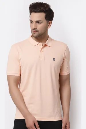 Red Tape Men Peach-Coloured Polo Collar Pure Cotton T-shirt