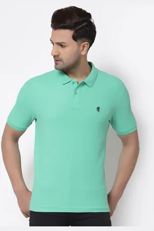 Red Tape Men Green Solid Polo Collar T-shirt