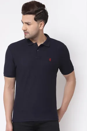 Red Tape Men Navy Blue Polo Collar T-shirt