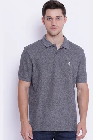 Red Tape Men Grey Solid Polo Collar T-shirt