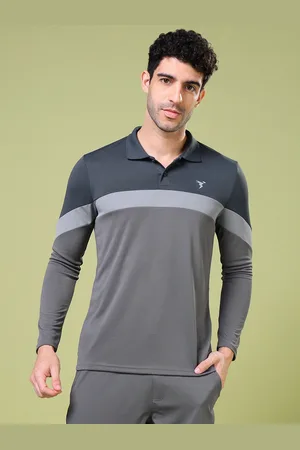 TECHNOSPORT Men Polo Collar Anti Static Slim Fit T-shirt